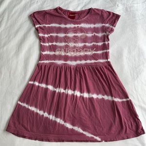 Girls peanuts tie dye dress